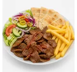 LAMB MEAT CHIPS & SALAD